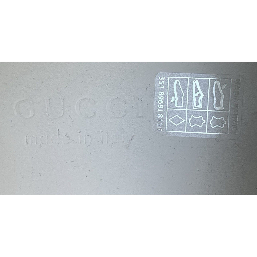 GUCCI Mens Ace Leather Sneakers White King Snake Embossed Size 16.5 G US 17 NEW - Picture 7 of 7